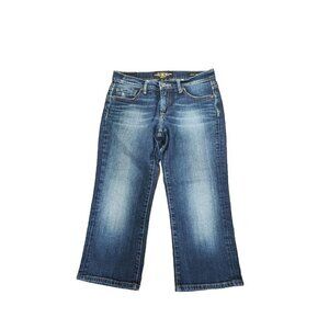 Lucky Brand Capri Jeans Easy Rider Cropped Distressed Denim 4 27